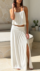 Stacie Maxi Skirt - White