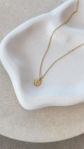 October Birthstone Necklace - Rose Quartz