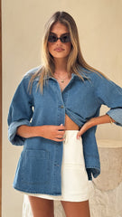 Laura Denim Jacket - Mid Wash