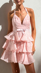 Riana Mini Dress - Blush