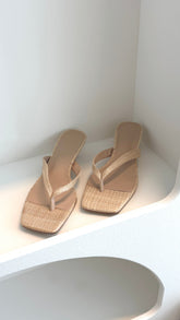 Heloise Heel - Natural Raffia