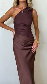 Melani Maxi Dress - Chocolate