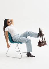 AFENDS Womens Leila - Straight Leg Jeans - Stone Blue