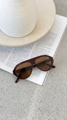 Zaeli Sunglasses - Wine/Brown