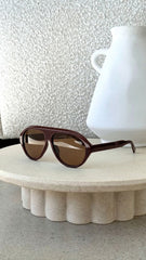 Zaeli Sunglasses - Wine/Brown