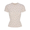 Cotton Jersey T-Shirt - Oatmeal Heather Holly Print