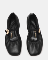 Daffia Black Leather