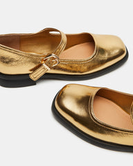 Delancy Gold Leather