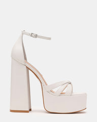 Retro White Leather
