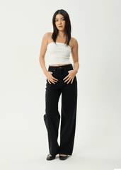 AFENDS Womens Bella - Denim Wide Leg Jean - Washed Black