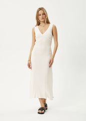 AFENDS Womens Tully - Seersucker Maxi Dress - Off White