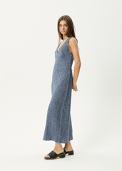 AFENDS Womens Tully - Seersucker Maxi Dress - Marlin