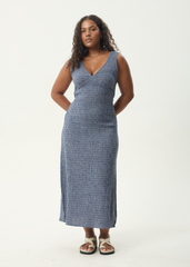AFENDS Womens Tully - Seersucker Maxi Dress - Marlin