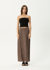 AFENDS Womens Lita - Seersucker Maxi Skirt - Hometown Coffee