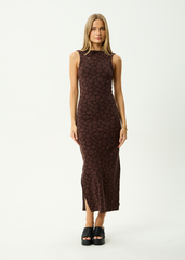 AFENDS Womens Astoria - Maxi Dress - Chocolate