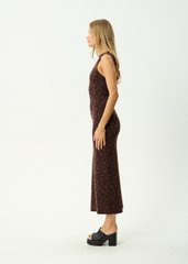 AFENDS Womens Astoria - Maxi Dress - Chocolate