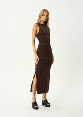 AFENDS Womens Astoria - Maxi Dress - Chocolate