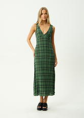 AFENDS Womens Tully - Seersucker Maxi Dress - Lonnie Hunter Green