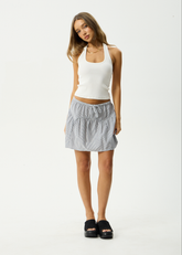 AFENDS Womens Intergalactic - Mini Skirt - Navy Stripe