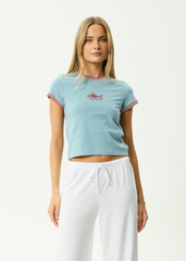AFENDS Womens Plenty - Baby Tee - Overcast