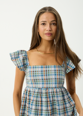 AFENDS Womens Amelie Check - Seersucker Top - Multi