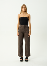 AFENDS Womens Bella - Denim Wide Leg Jean - Washed Coffee