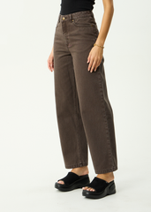 AFENDS Womens Bella - Denim Wide Leg Jean - Washed Coffee