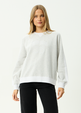 AFENDS Womens Dexter - Crew Neck - Grey Marle