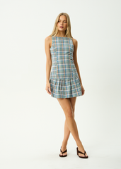 AFENDS Womens Amelie Check - Seersucker Mini Dress - Multi