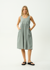 AFENDS Womens Pinned - Midi Dress - Sycamore Stripe