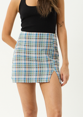 AFENDS Womens Amelie Check - Seersucker Mini Skirt - Multi