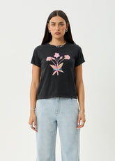 AFENDS Womens Briar - Regular Tee - Stone Black