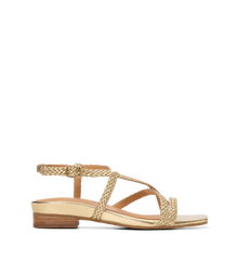 Wrentit Gold Woven Leather Sandals | Bared Footwear