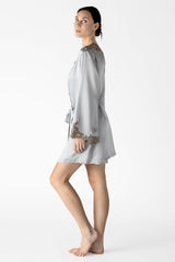Adelaide Short Silk Robe