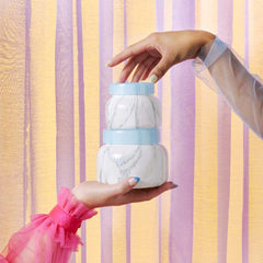 Blue Jean Modern Marble Petite Candle