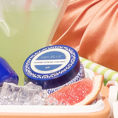 Honeydew Crush Blue Printed Travel Tin Candle