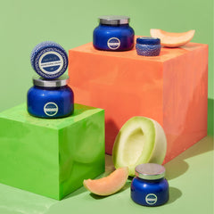Honeydew Crush Blue Printed Travel Tin Candle