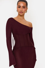Darcy Knit Maxi Dress in Purple