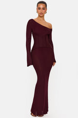 Darcy Knit Maxi Dress in Purple