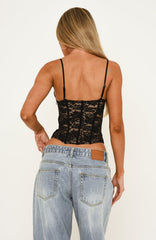 Effort Shows Lace Bustier Black