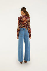 Light Wide-Leg Denim Pants