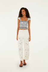 Off-White Flowers Arch Smocked Blouse