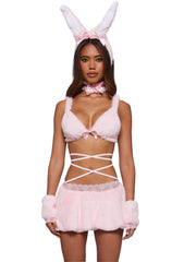 Pink Sexy Furry Bunny Costume