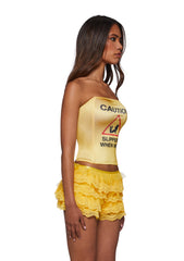 Wet Floor Sign Costume with Mop Purse