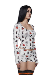 Haunted House Long Sleeve Top
