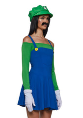 Plumber Bros Dress Costume - Green