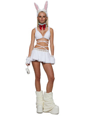 Furry Alice Rabbit Costume with Clock Purse