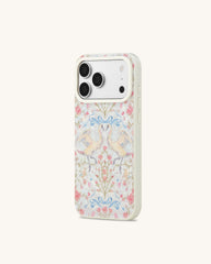 Vintage Romance Bird Pearl Shell Phone Case - White