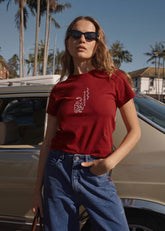 AFENDS Womens Real Life - Regular Tee - Vintage Ketchup
