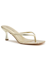 Mitchell Thong Mules Gold
